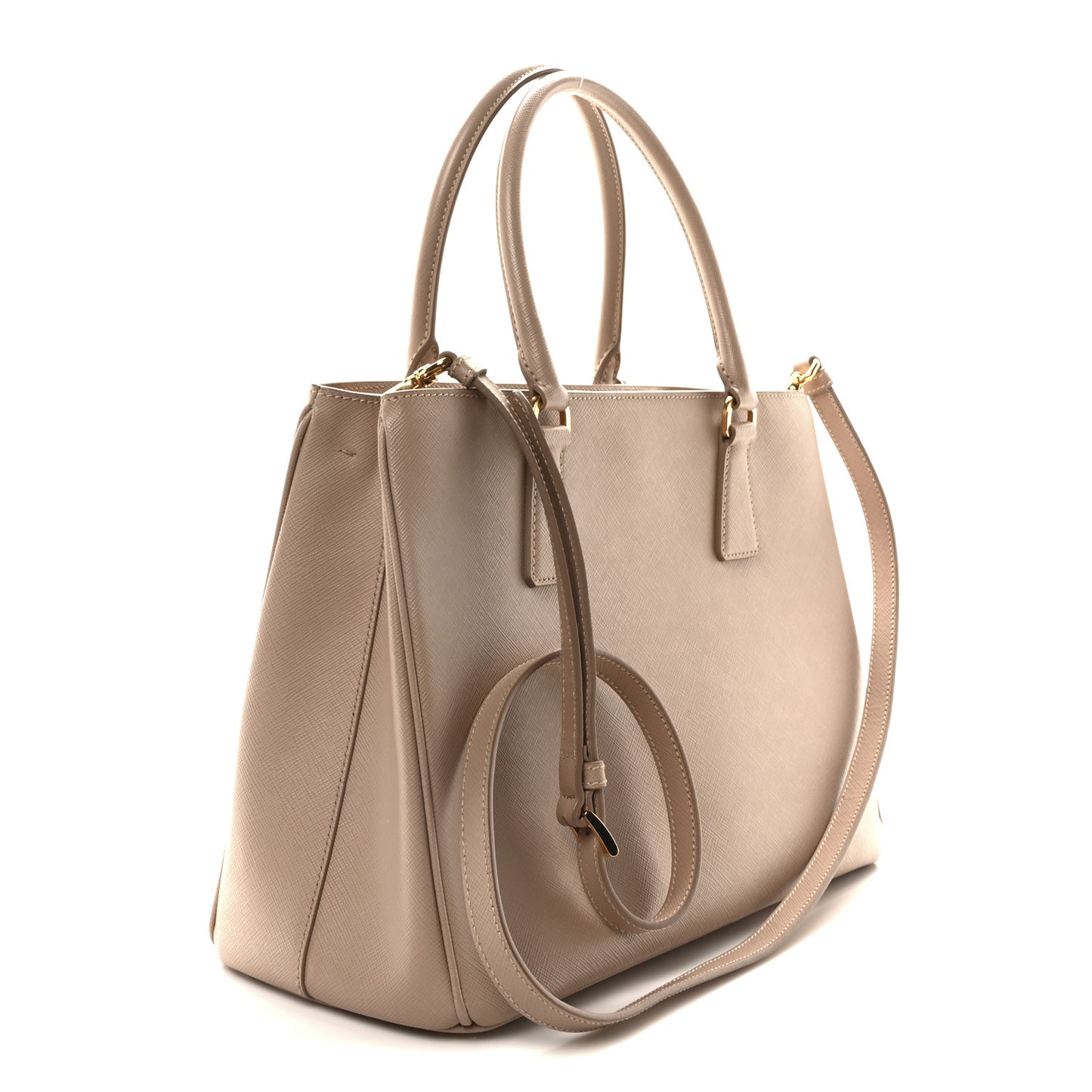 Saffiano Lux Medium Tote Cammeo