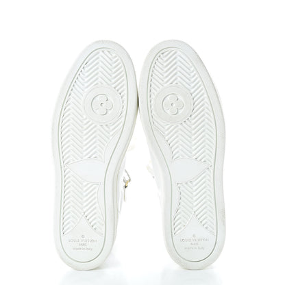 Louis Vuitton Calfskin Reverse Monogram Boombox High Top Sneakers 38.5 White 5 of 16