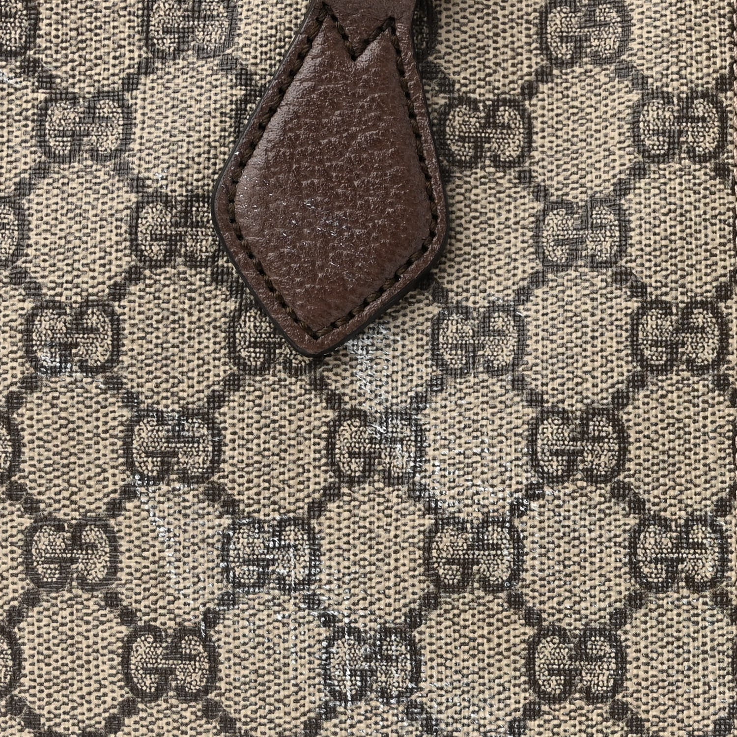 Gucci GG Supreme Monogram Textured Calfskin Web Medium Ophidia Shopping Tote Beige Ebony New Acero 11 of 12