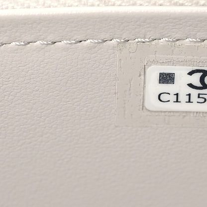 Chanel Caviar Quilted Small Tiny CC Vanity Case With Chain Light Grey 7 of 12