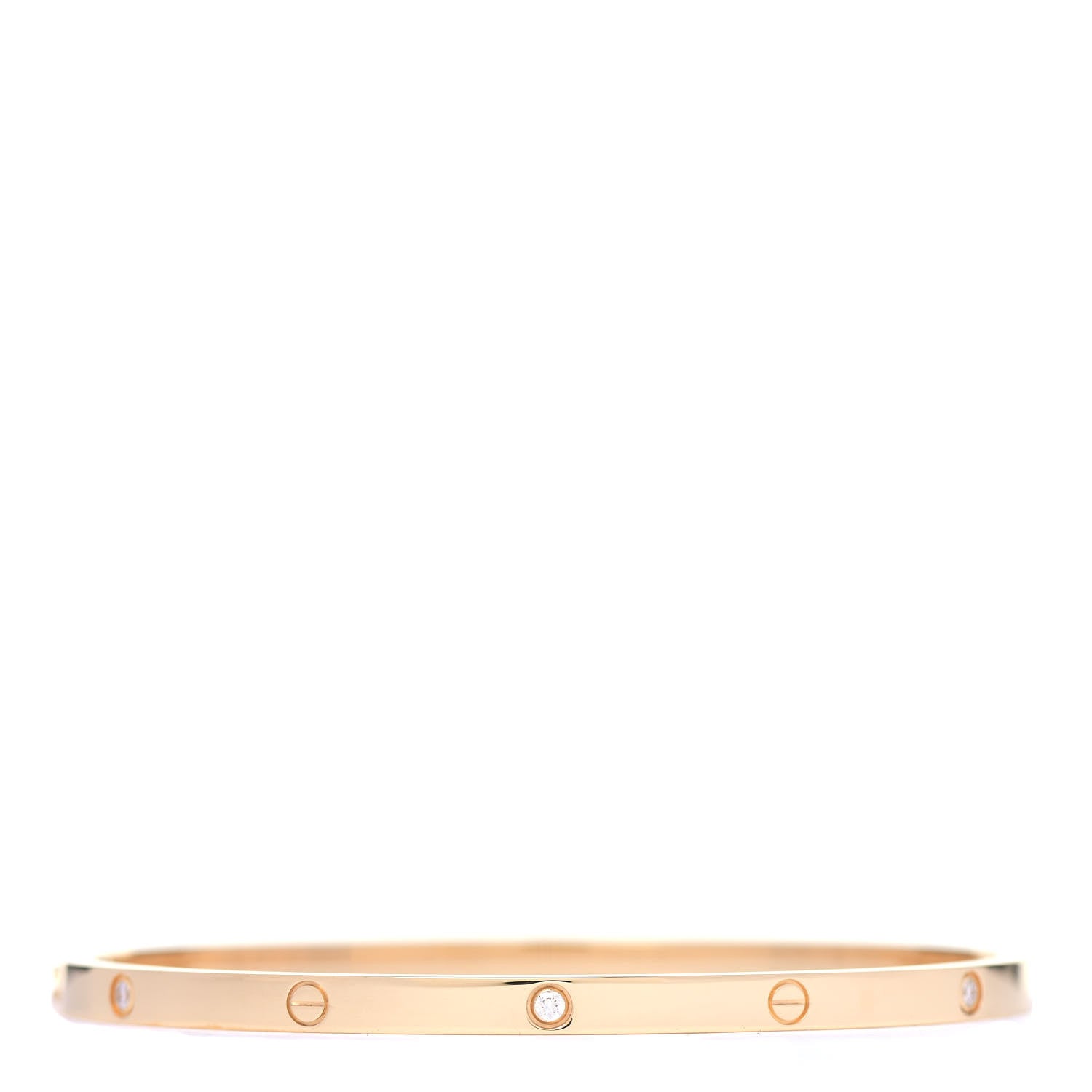 Cartier 18K Yellow Gold 6 Diamond Small LOVE Bracelet 18 3 of 5