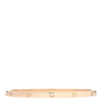 Cartier 18K Yellow Gold 6 Diamond Small LOVE Bracelet 18 3 of 5