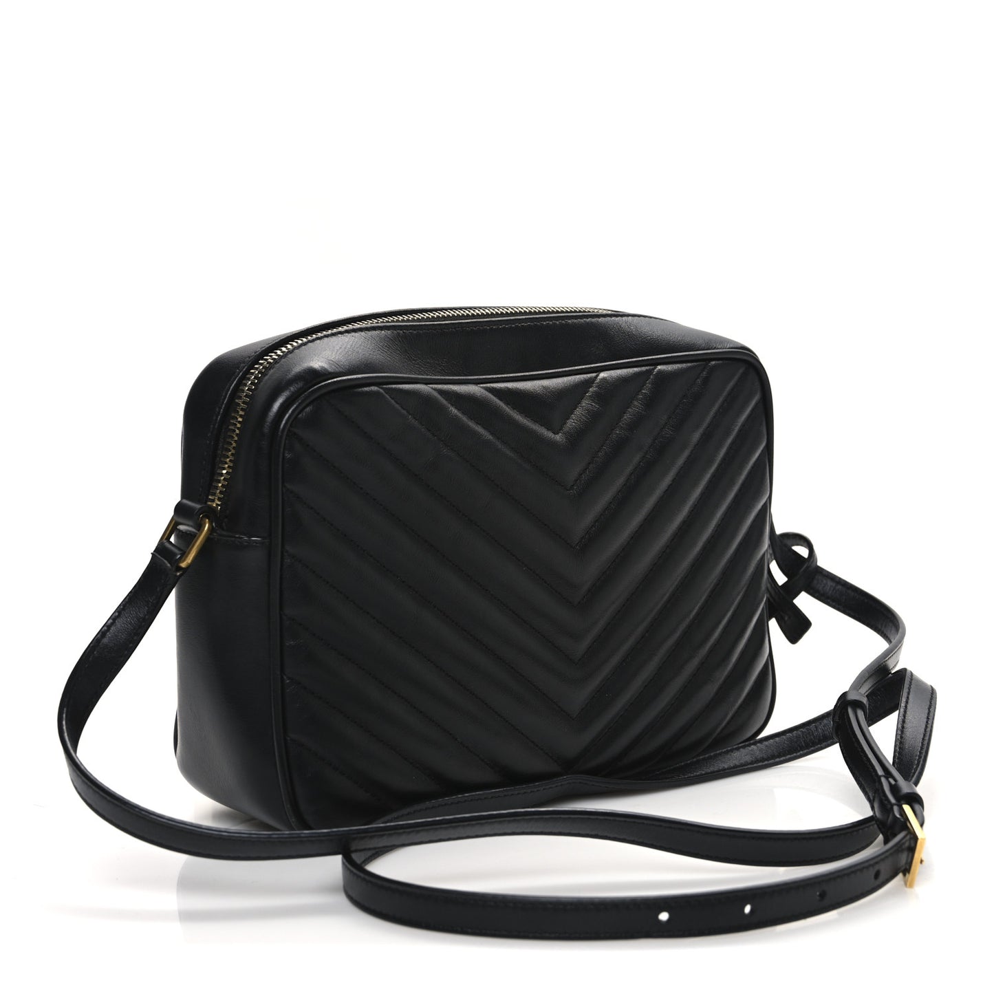 Calfskin Matelasse Monogram Lou Camera Bag Black