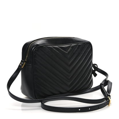 Saint Laurent Calfskin Matelasse Monogram Lou Camera Bag Black 3 of 12