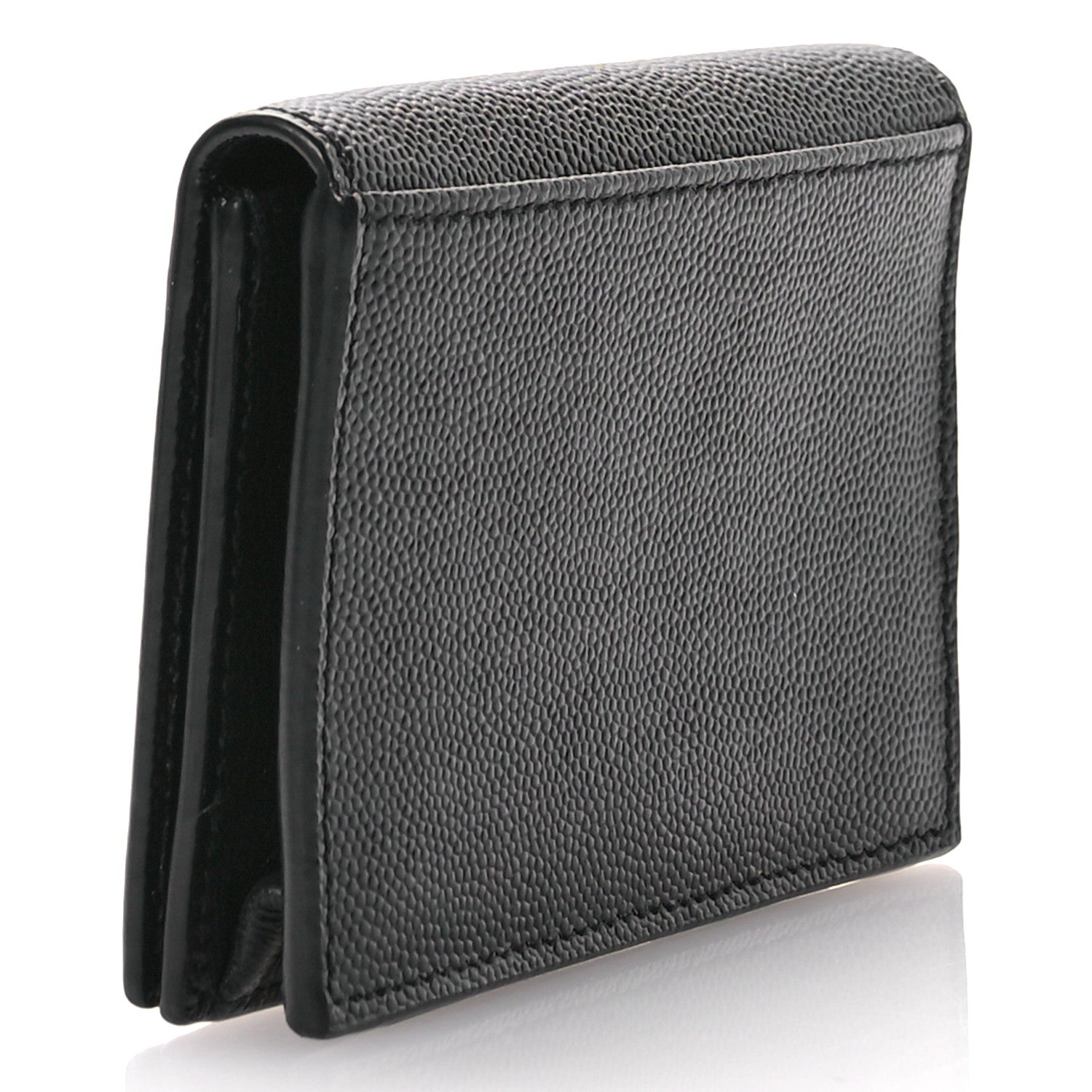 Saint Laurent Grain De Poudre Business Card Case Black 3 of 8