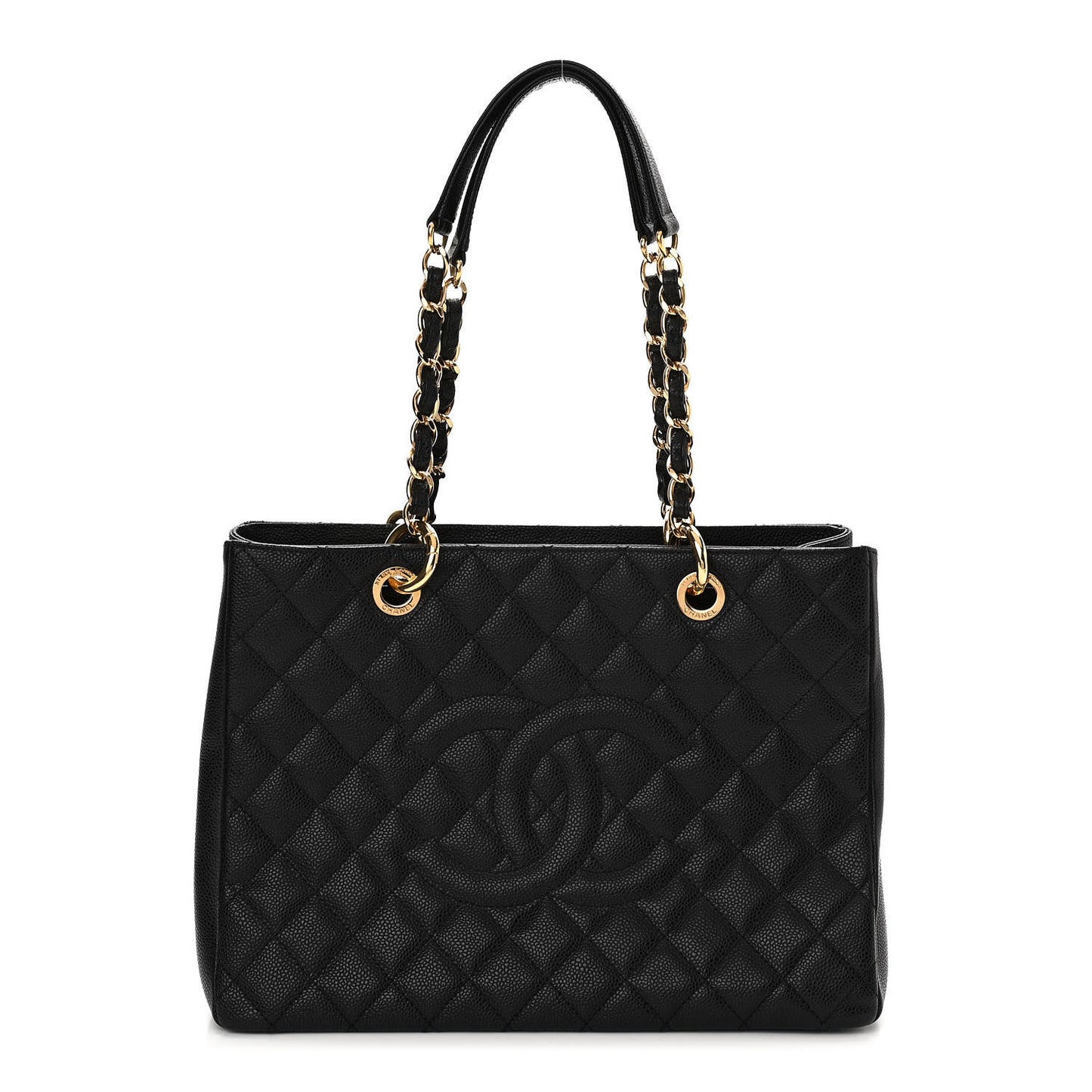 Caviar Quilted Grand Shopping Tote GST Black