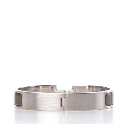 Hermes Enamel Narrow Clic Clac HH Bracelet GM Cachou 3 of 4