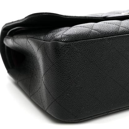 Chanel Caviar Quilted Jumbo Double Flap Black 9 of 10