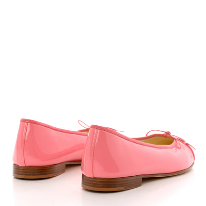 Chanel Patent Calfskin CC Cap Toe Ballerina Flats 37.5 Light Pink 4 of 9