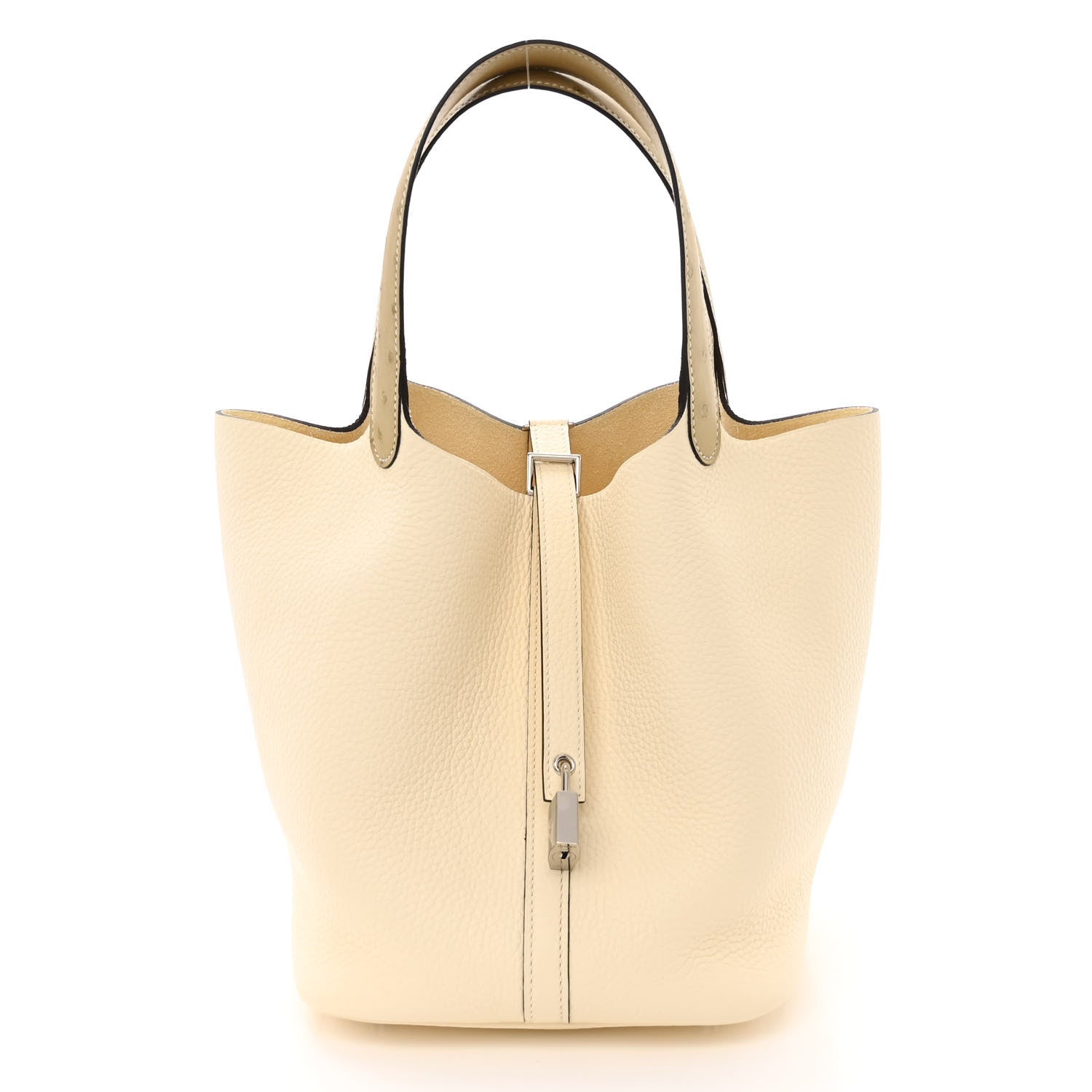 Hermes Taurillon Clemence Ostrich Touch Picotin Lock 22 Nata Trench 1 of 12