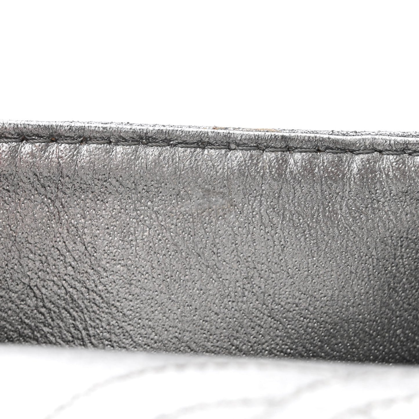 Metallic Calfskin Quilted Lucky Charms 2.55 Reissue 224 Flap Dark Silver
