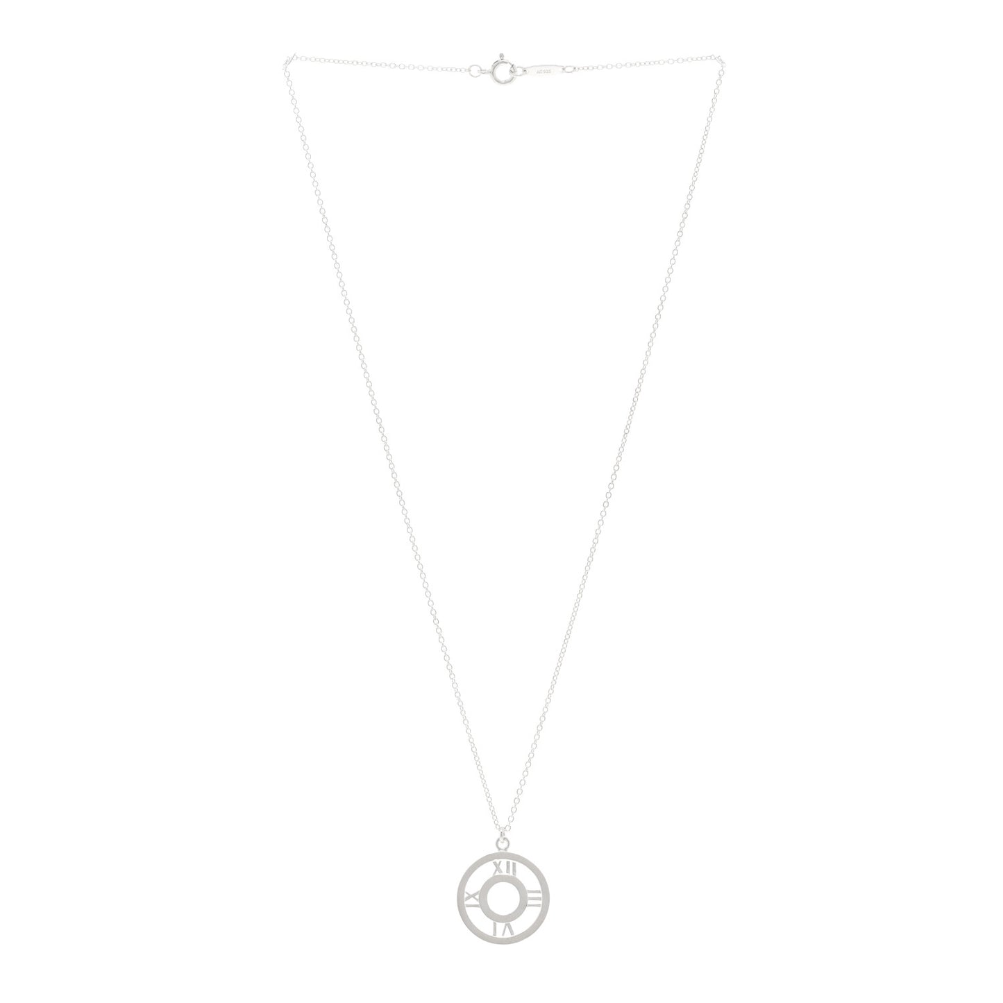 Sterling Silver Medium Atlas Open Pendant Necklace