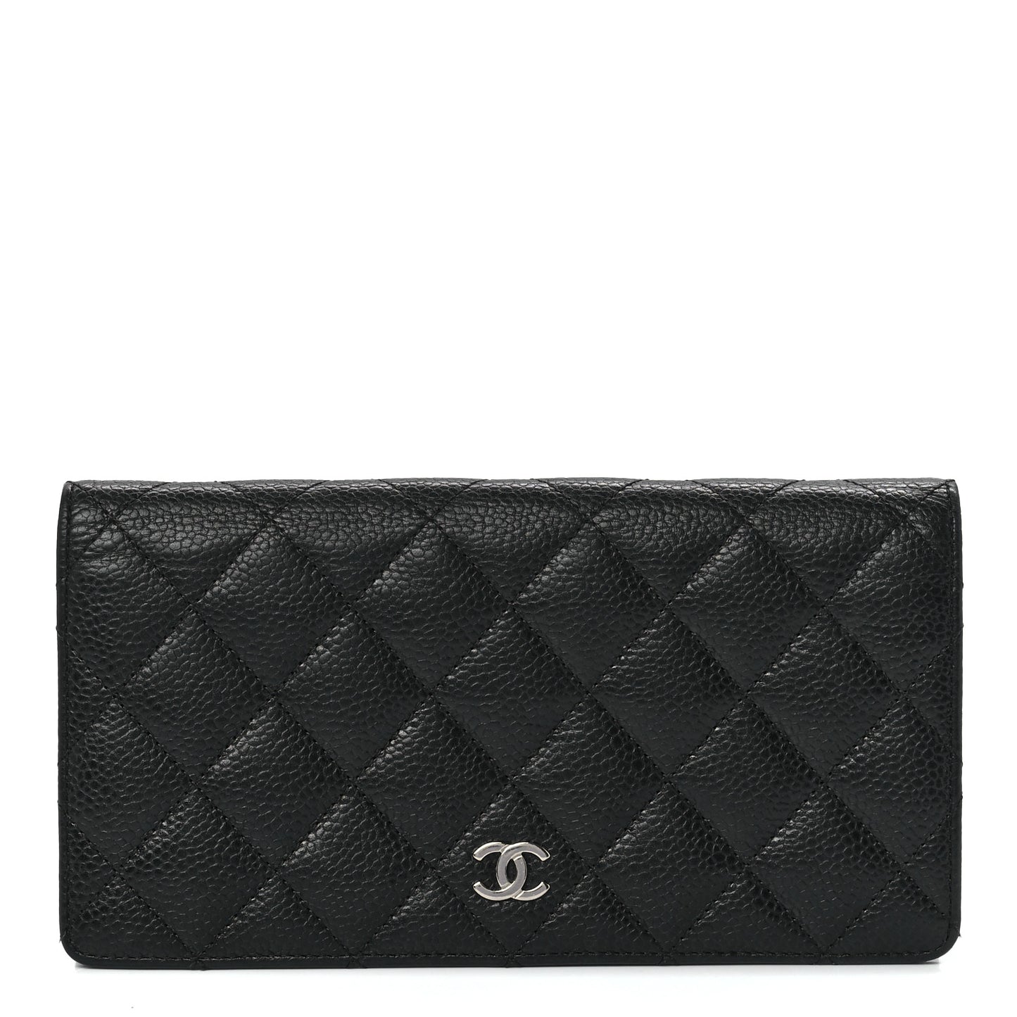 Caviar Quilted Yen Wallet Black