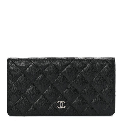 Chanel Caviar Quilted Yen Wallet Black 1 of 14
