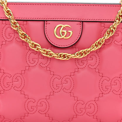 Gucci Calfskin GG Matelasse Small Slim Chain Shoulder Bag Rhodamine Pink Natural 8 of 10
