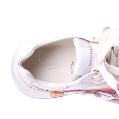 Gucci Calfskin Interlocking G Heart Rhyton Sneakers 35 Mystic White 7 of 14