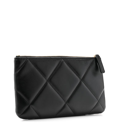 Chanel Lambskin Quilted Small Chanel 19 Pouch Black 3 of 9
