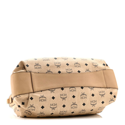 MCM Visetos Medium Drawstring Shopper Beige 4 of 9