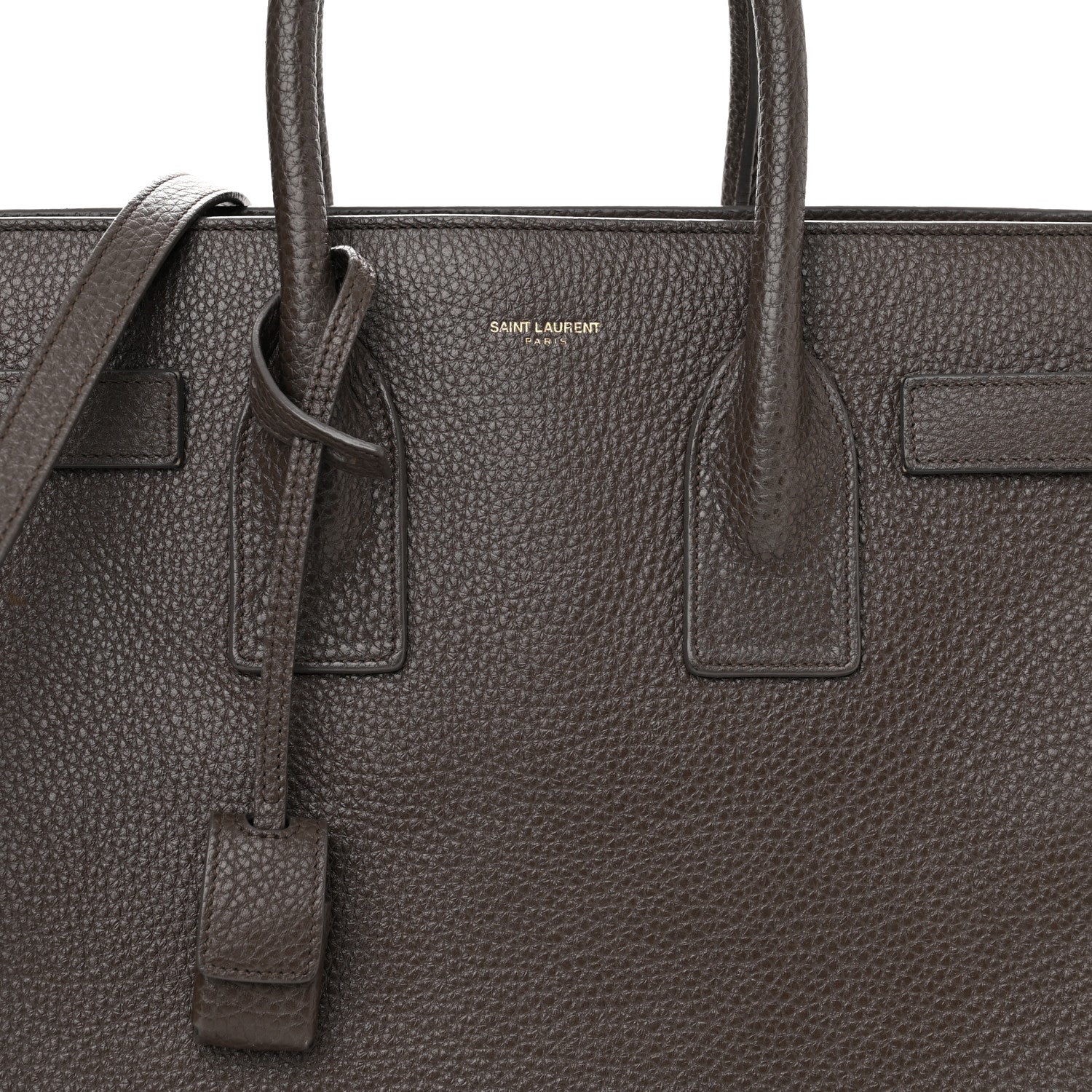 Saint Laurent Grained Calfskin Small Sac De Jour Fog 8 of 18