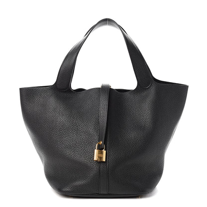Hermes Taurillon Clemence Picotin Lock 26 GM Black 1 of 11