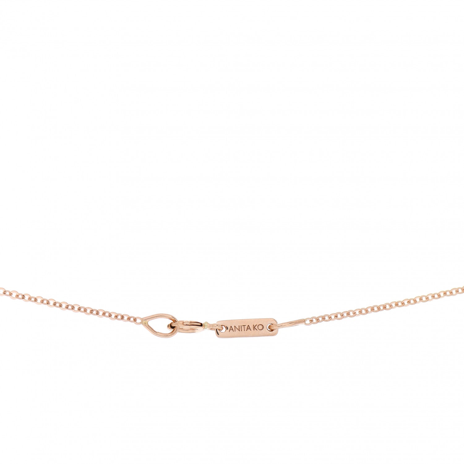 Anita Ko 18K Rose Gold Diamond Pear Pendant Necklace 4 of 5