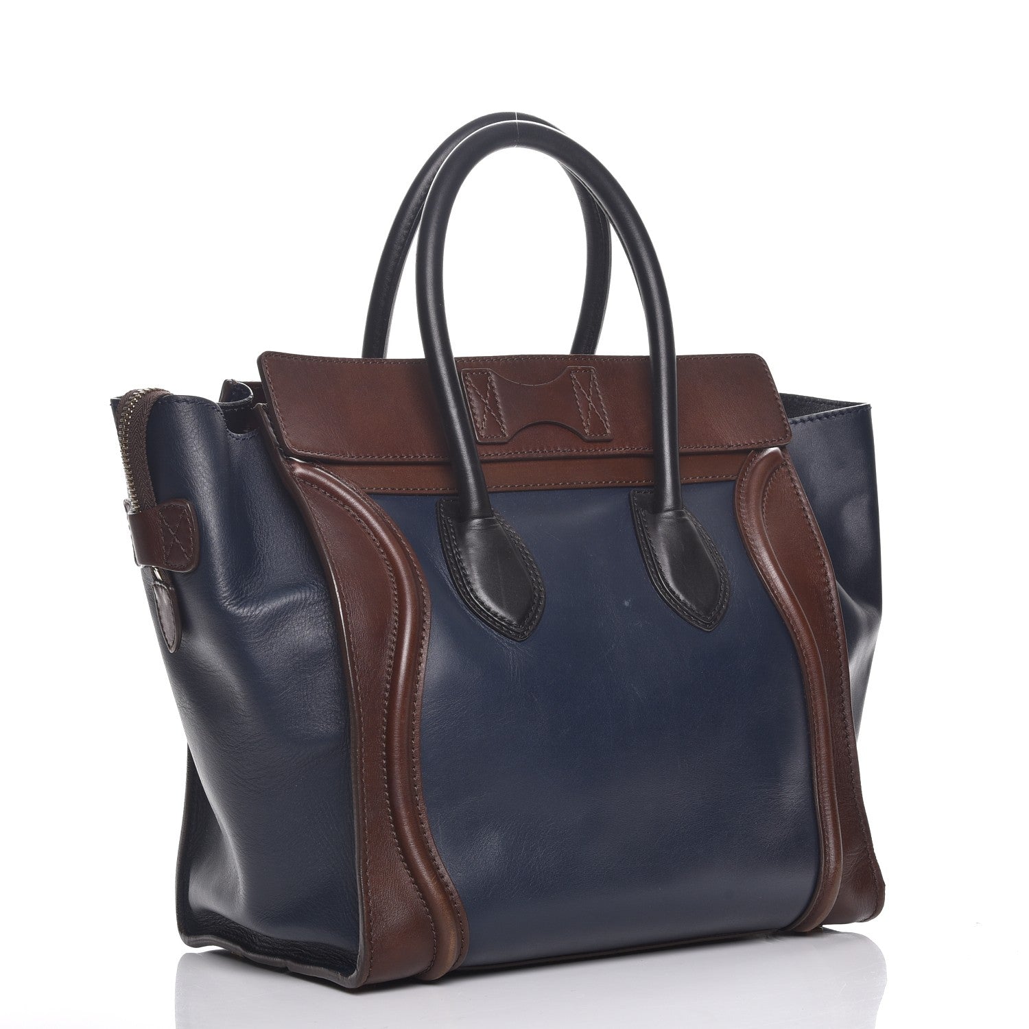 Celine Smooth Calfskin Mini Bi-Color Luggage Navy 3 of 11