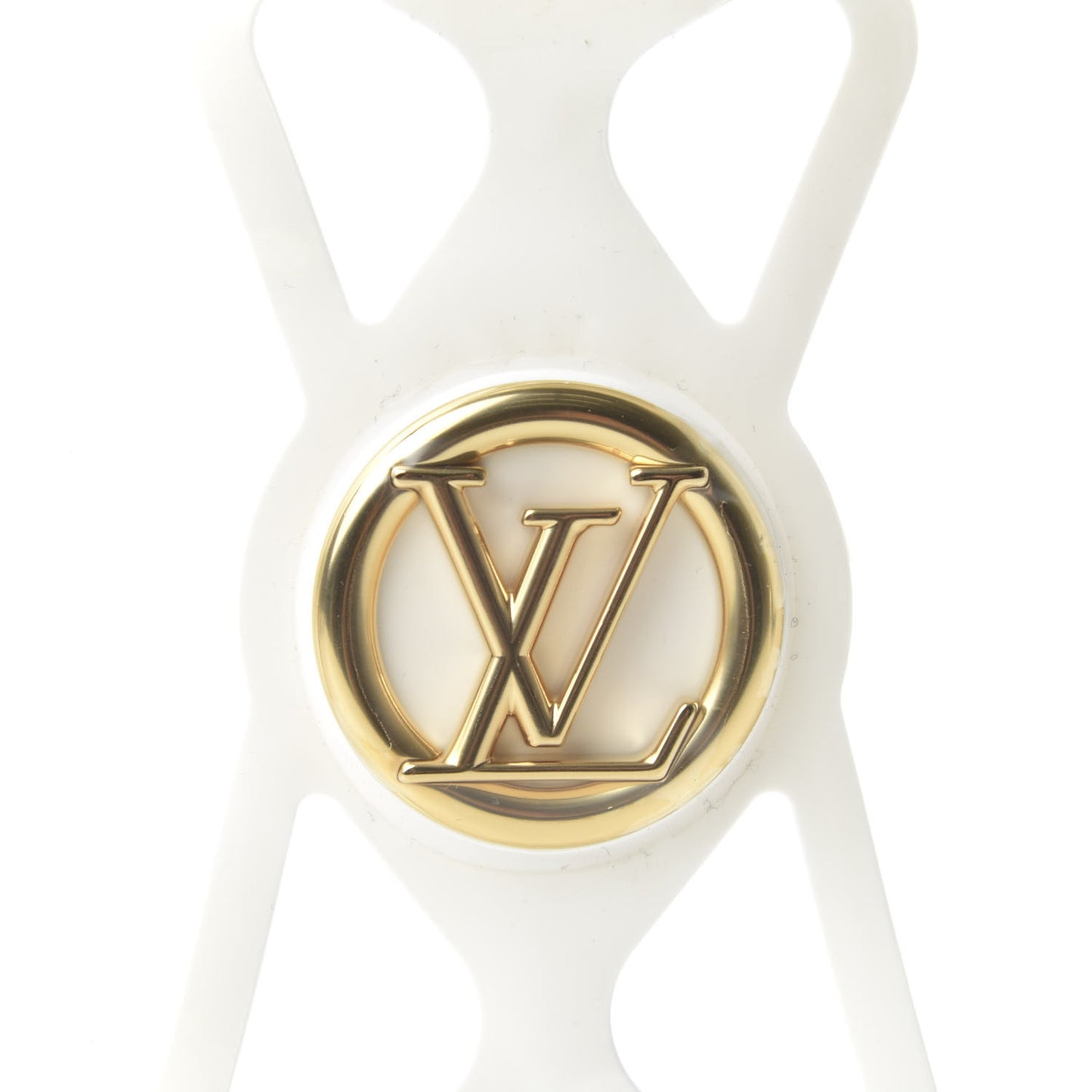 Monogram Silicone Louise Phone Holder White