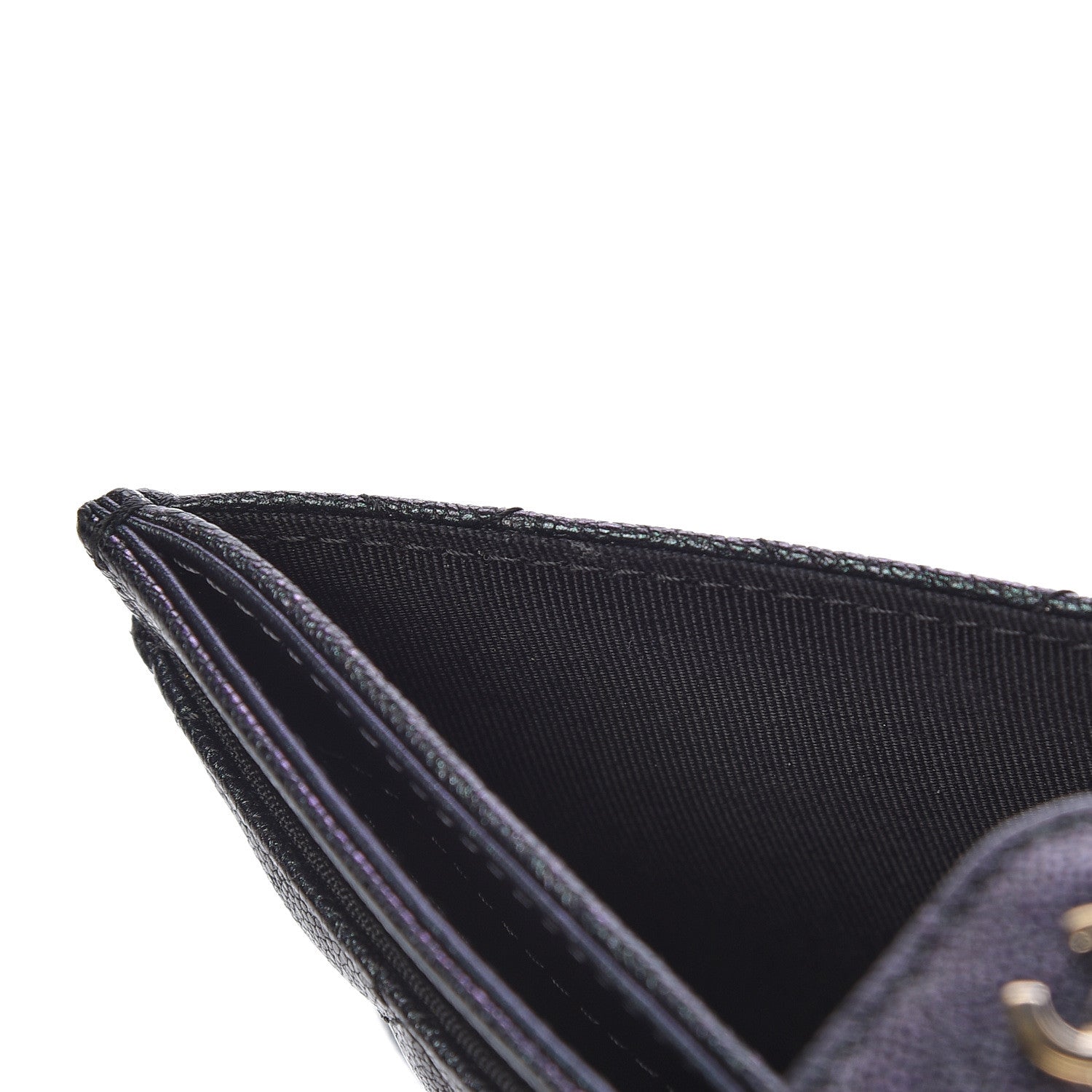 Chanel Iridescent Caviar Quilted Classic Strap Pouch Black 15 of 16