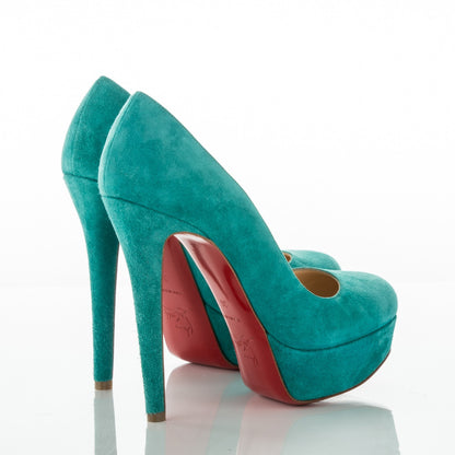Christian Louboutin Suede Bianca 140 Pumps 36 Caraibes 4 of 7