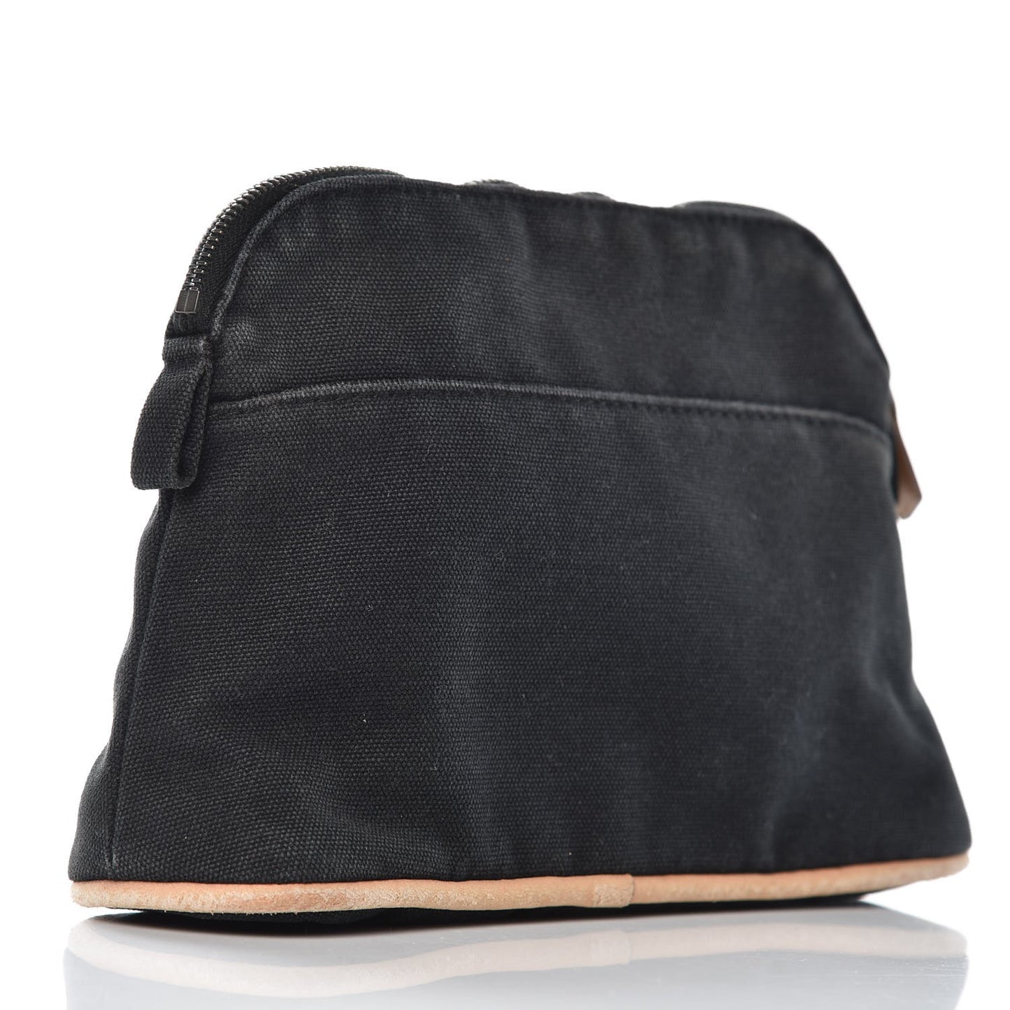 Cotton Canvas Mini Bolide Travel Cosmetic Pouch Black