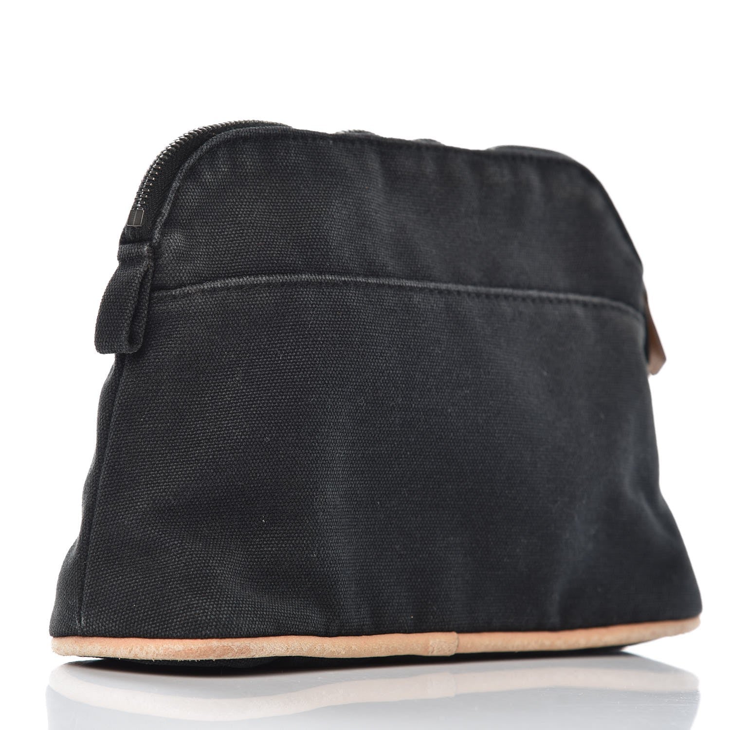 Hermes Cotton Canvas Mini Bolide Travel Cosmetic Pouch Black 2 of 10