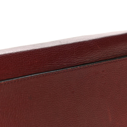 Celine Drummed Calfskin Large Edge Shoulder Bag Burgundy 32 of 32