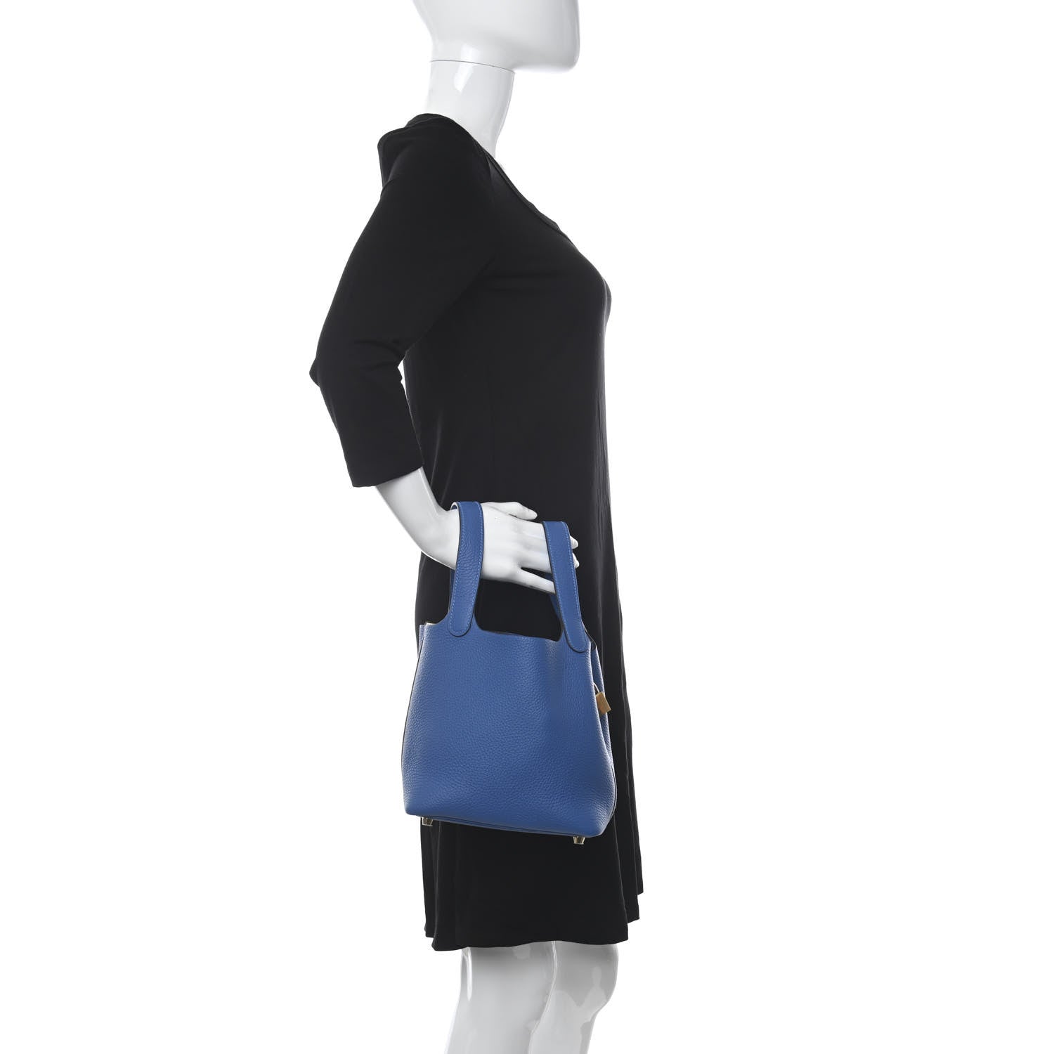 Hermes Taurillon Clemence Picotin Lock 18 PM Mykonos 2 of 10