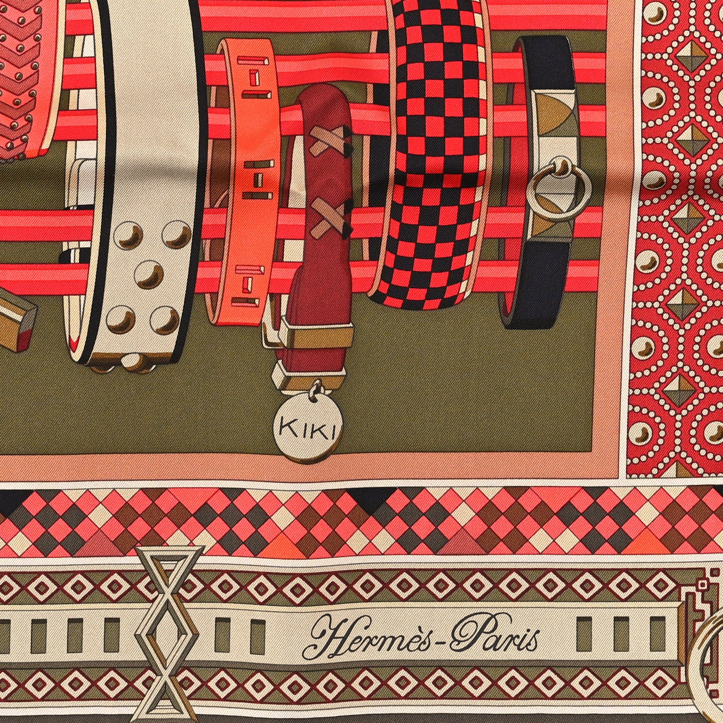 Silk Colliers de Chiens Scarf 90