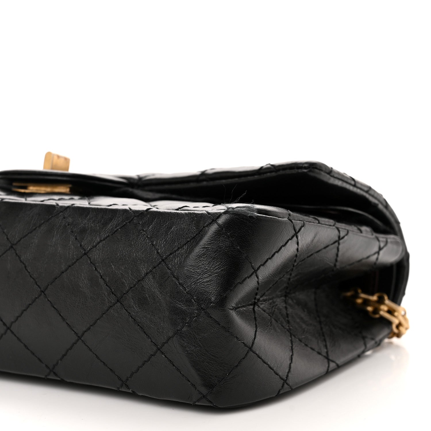 Chanel Aged Calfskin Quilted 2.55 Reissue 225 Flap Black 10 of 13