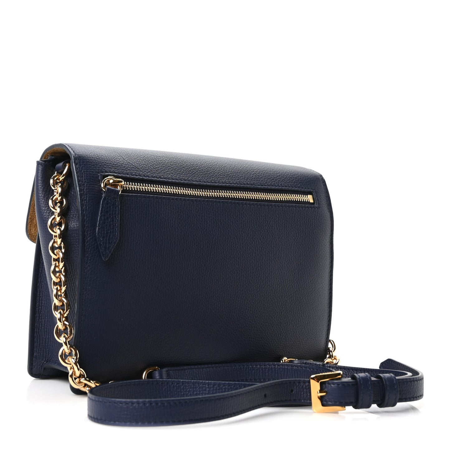 Derby Calfskin House Check Small Macken Crossbody Bag Regency Blue