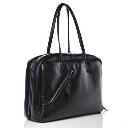 Prada Nappa Soft Large Tote Black Cobalto 3 of 9