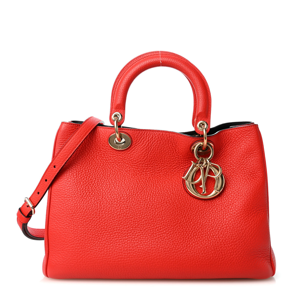 Calfskin Medium Diorissimo Tote Red