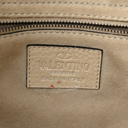 Valentino Garavani Grained Calfskin Rockstud Top Handle Flap Shoulder Bag Light Ivory 6 of 11