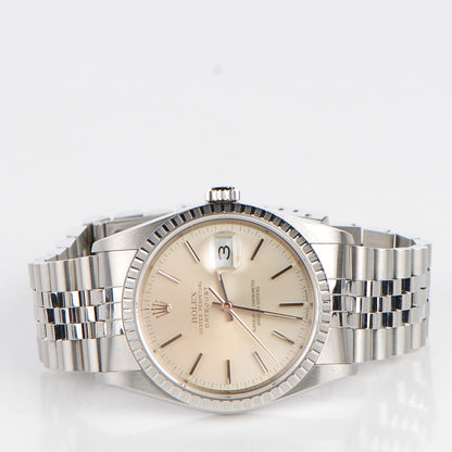 Rolex Stainless Steel 36mm Oyster Perpetual Datejust Watch Silver 16220 4 of 8