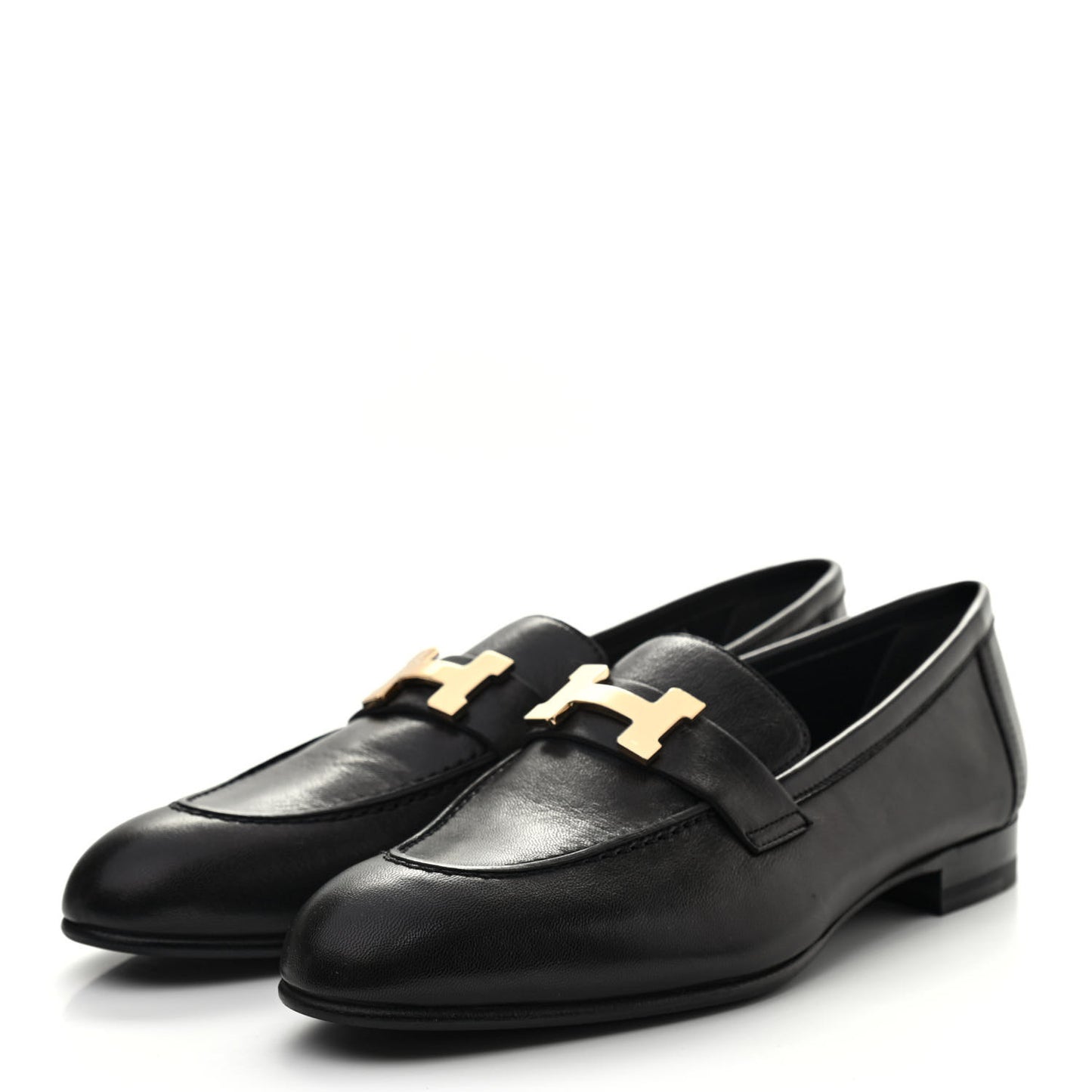 Goatskin Womens Paris Loafers 37 Black