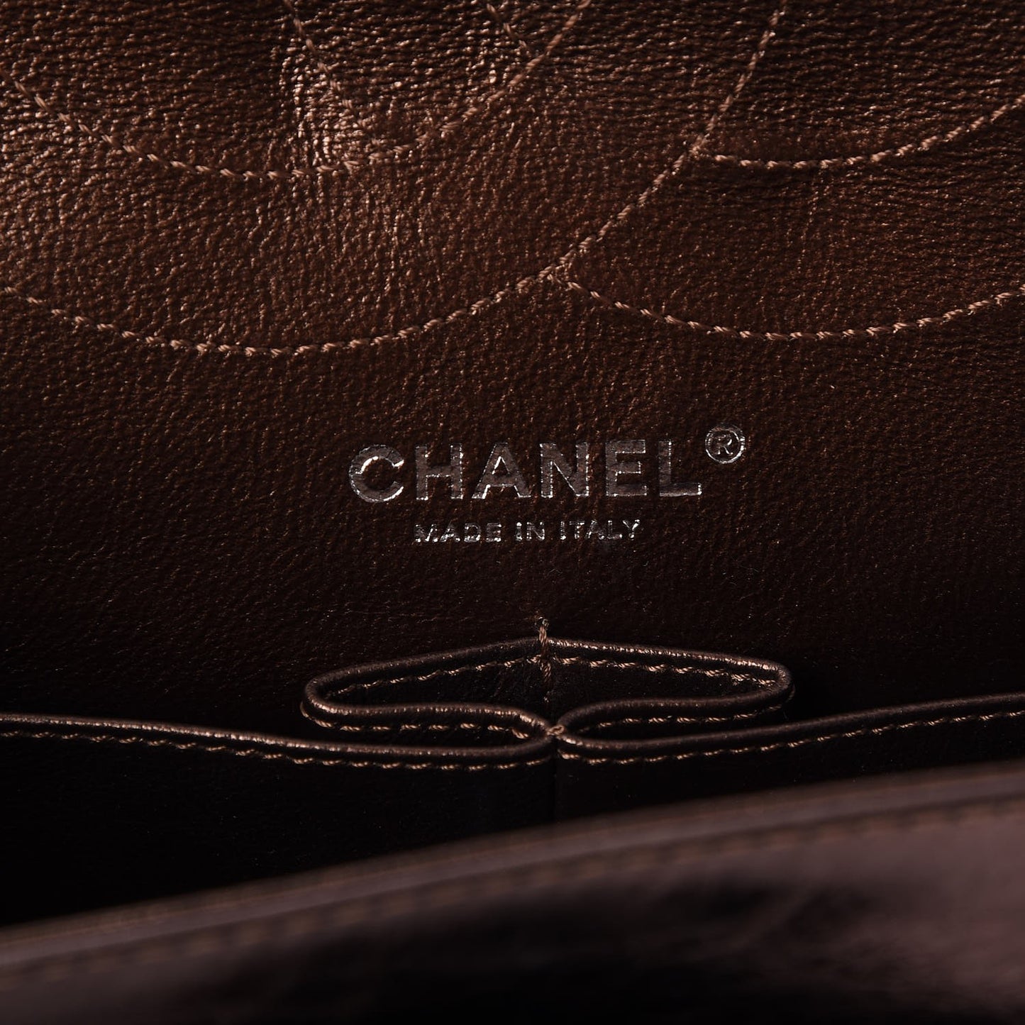Metallic Aged Calfskin Quilted 2.55 Reissue 227 Flap Bronze