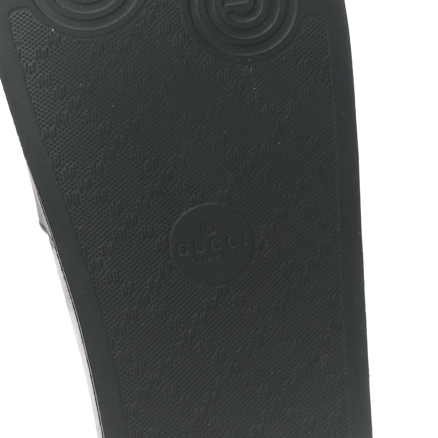 Gucci Rubber Womens Logo Slide Sandals 37 Black 6 of 10