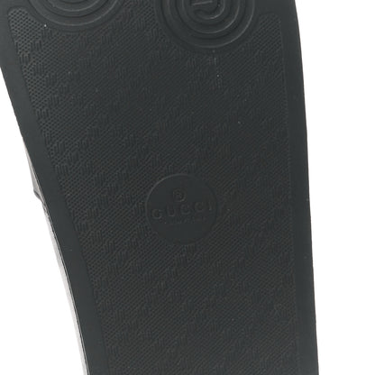 Gucci Rubber Womens Logo Slide Sandals 37 Black 6 of 10