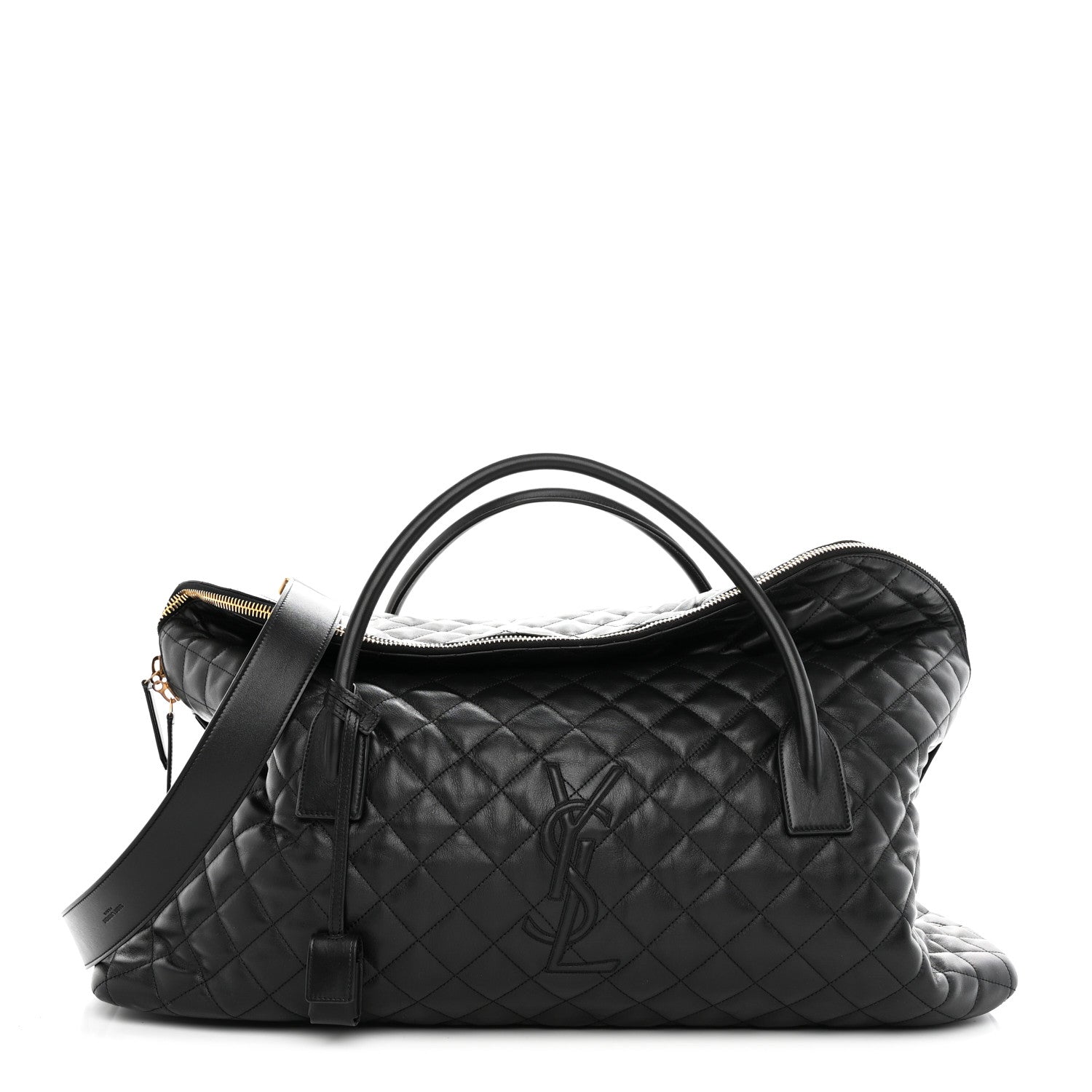 Saint Laurent Calfskin Quilted ES Giant Travel Bag Black 1 of 9