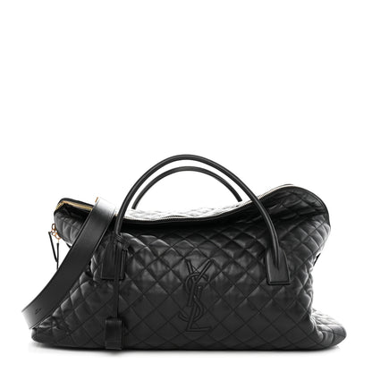 Saint Laurent Calfskin Quilted ES Giant Travel Bag Black 1 of 9