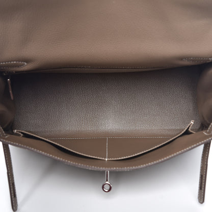 Hermes Togo Kelly Retourne 32 Etoupe 10 of 34