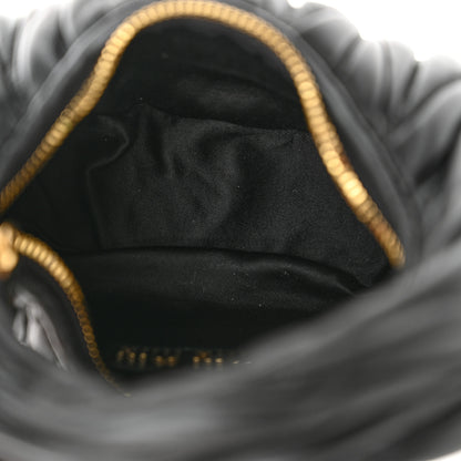 Miu Miu Nappa Matelasse Mini Wander Hobo Black 5 of 9