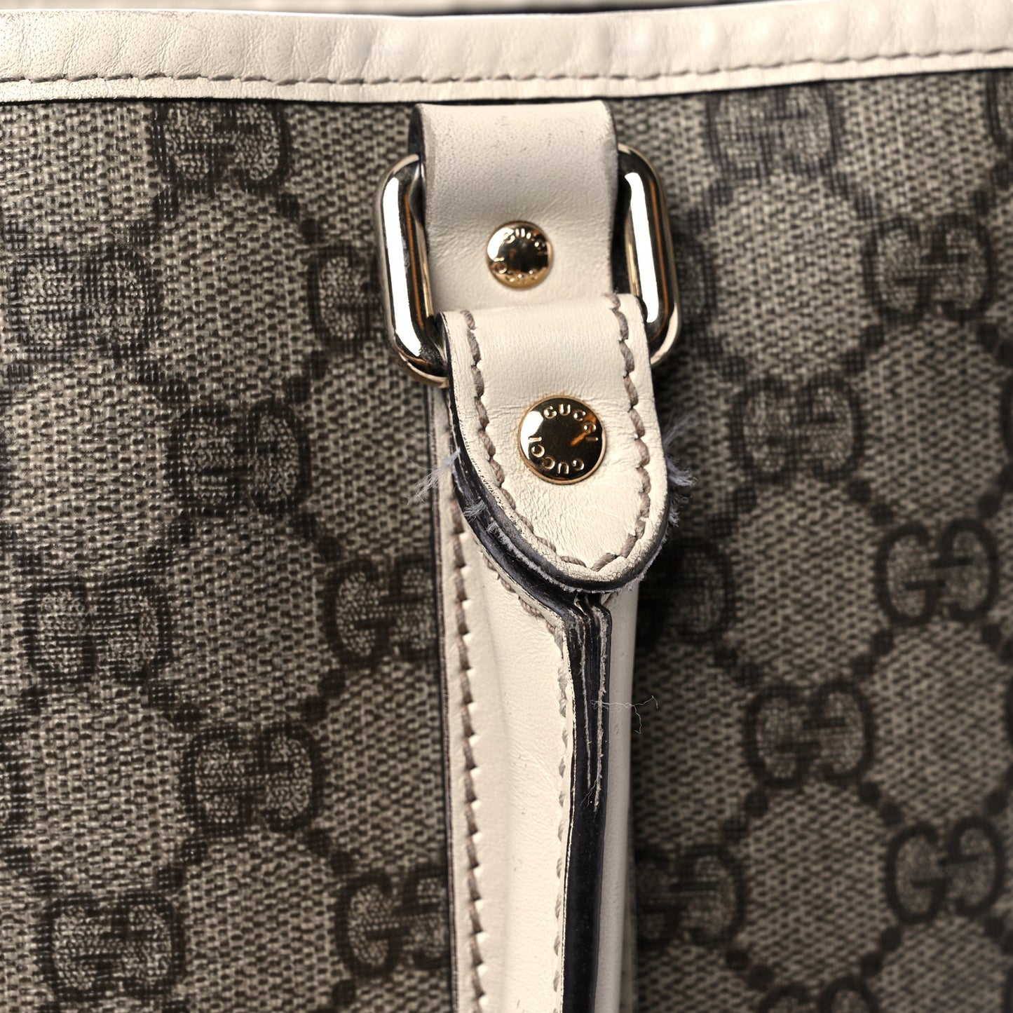 GG Plus Monogram Joy Vertical Tote Off White