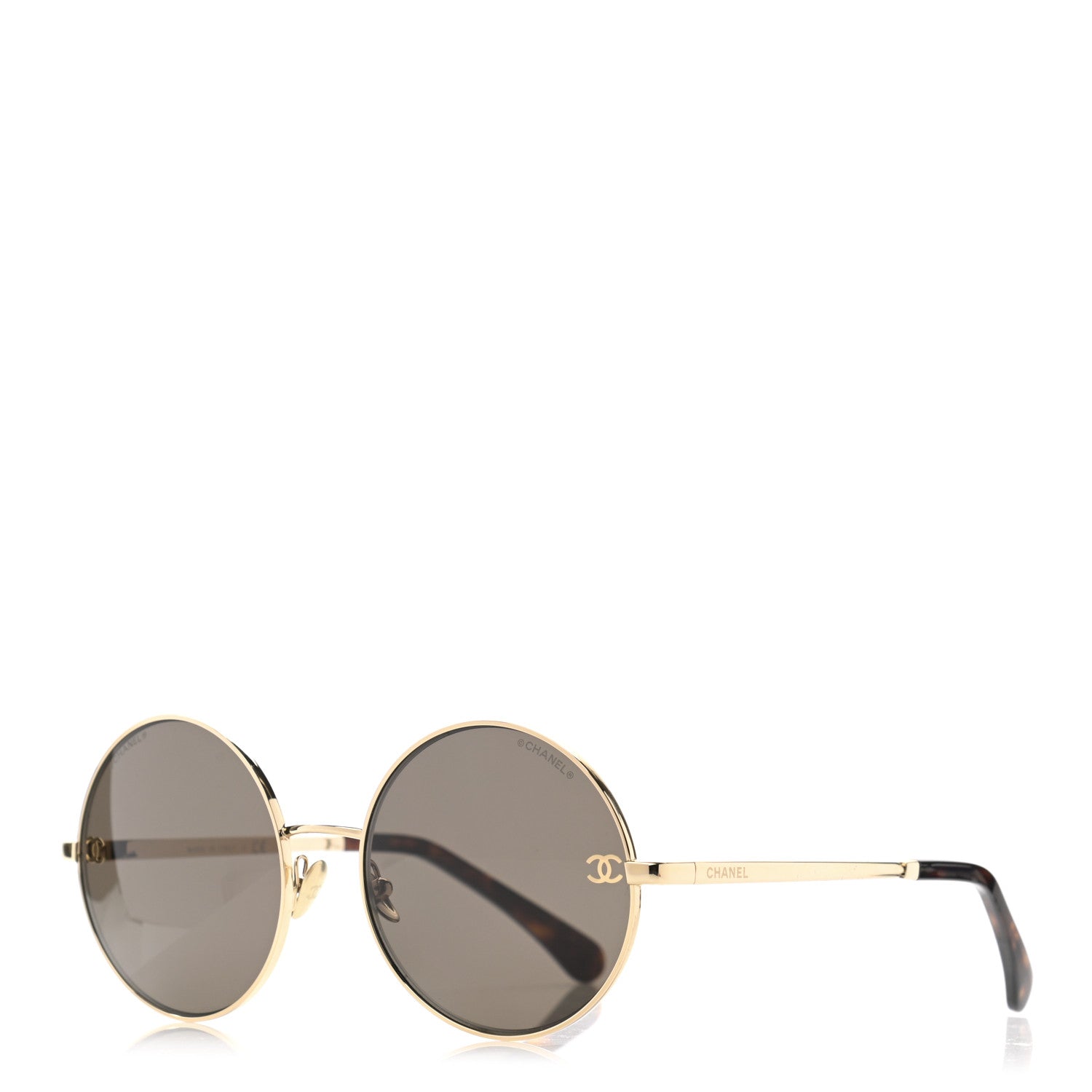 Chanel Round Sunglasses 4268 Gold 1 of 8